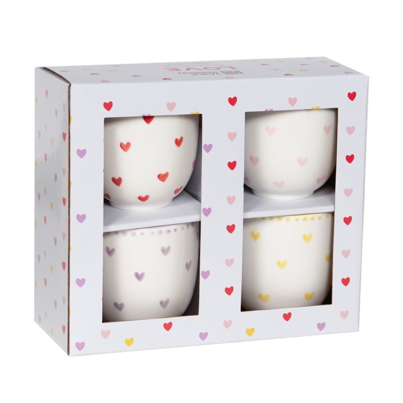 Lot de 4 mugs love 9,6 cm