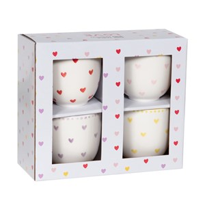Lot de 4 mugs love 9,6 cm
