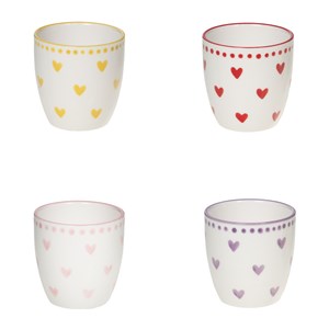 Lot de 4 tasses love 13 cl