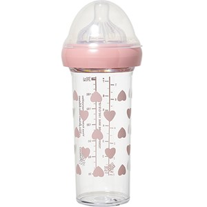 Biberon anti colique coeurs roses x bonton (210 ml)