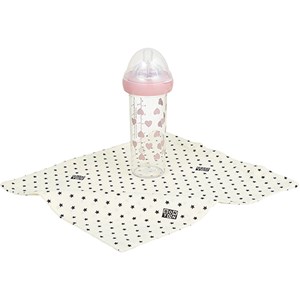 Biberon anti colique coeurs roses x bonton (210 ml)