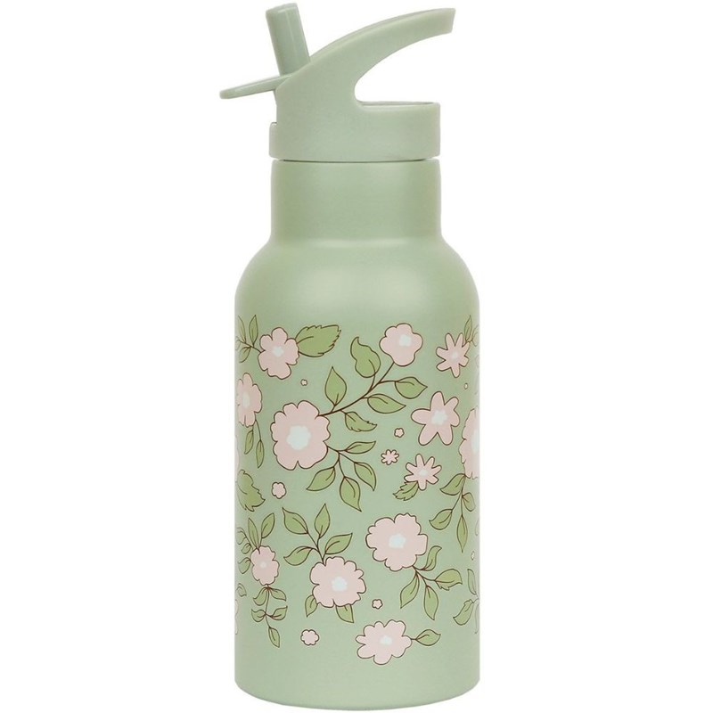 A Little Lovely Company - Gourde isotherme fleurs sauge (350 ml)