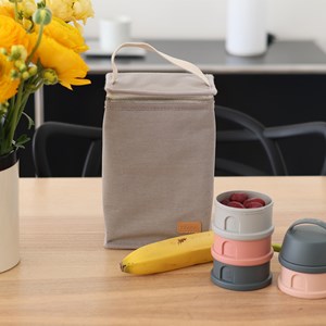 Sac isotherme canvas gris perle
