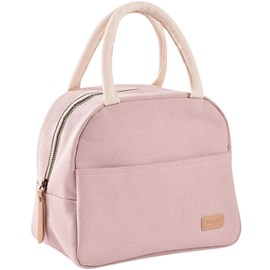 Sac repas isotherme rose poudré
