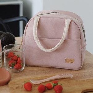 Sac repas isotherme rose poudré