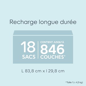 Recharges easy roll pour poubelle à couches platinium