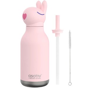 Gourde isotherme bestie lapin rose (460 ml)