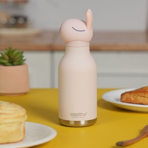 Gourde isotherme bestie lapin rose (460 ml)