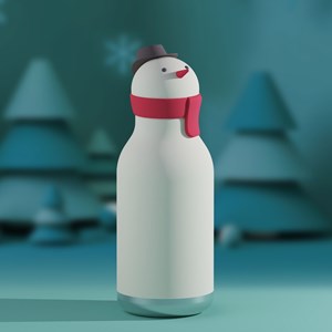 Gourde isotherme bestie bonhomme de neige (460 ml)