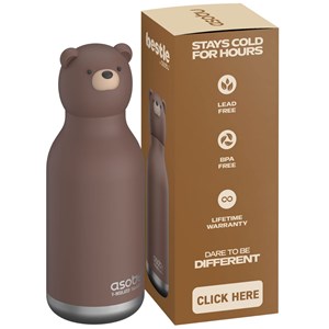 Gourde isotherme bestie ours brun (460 ml)