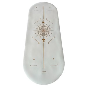 Tapis de yoga antidérapant star astra blanc or