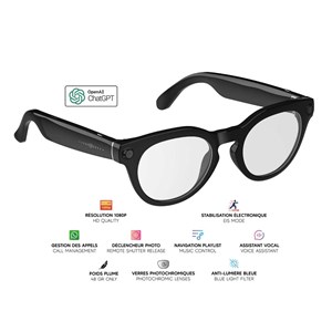 Lunettes connectées caméra mogie.- modèle  elara -