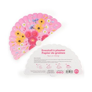 Eventail papier de graines - 21 x 12 cm