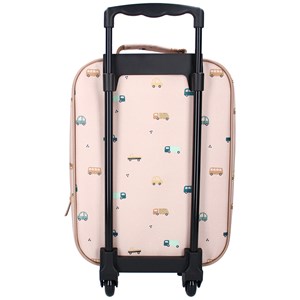 Valise à roulettes enfant voitures beige