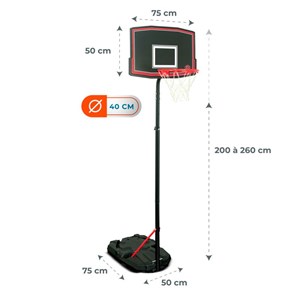 Panier de basket phoenix 2m60 bumber