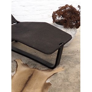 Chaise longue en toile et bois n°9