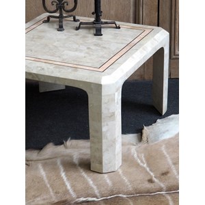 Table basse carrée en travertin n°74