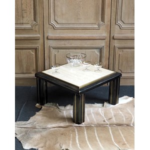 Table basse en travertin et laiton n°762