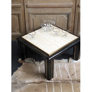 Table basse en travertin et laiton n°762