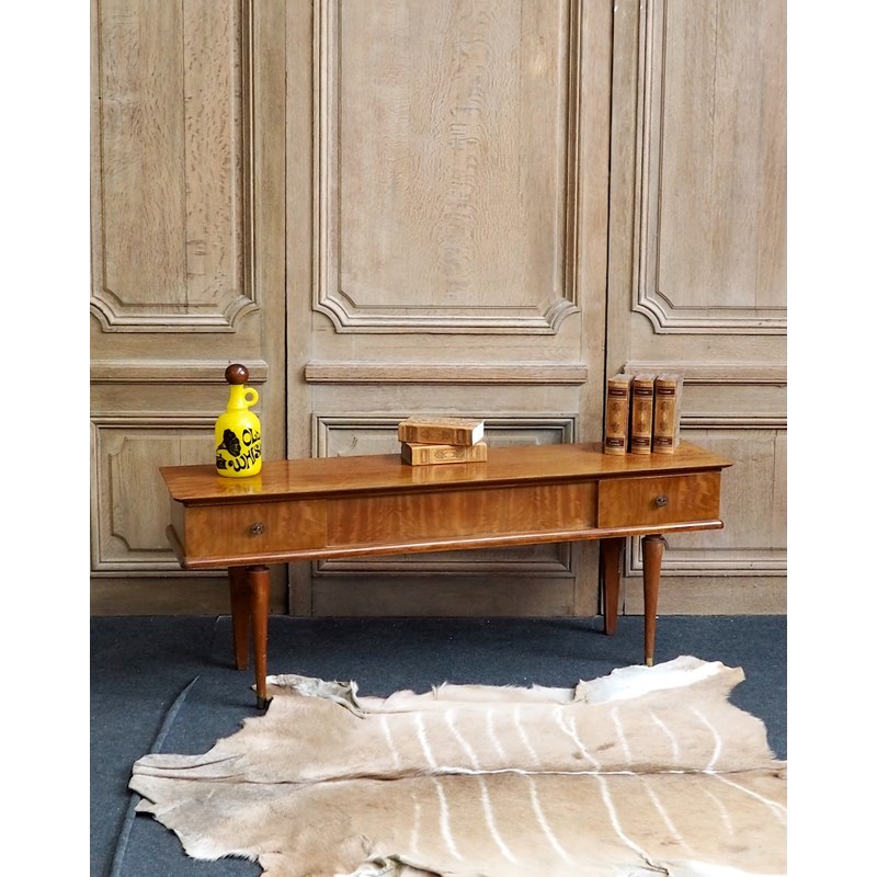 Enfilade en bois clair et laiton n°374