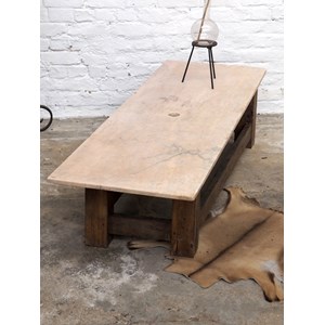 Table basse en bois et marbre n°468