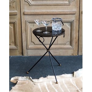 Guéridon en métal et verre n°16