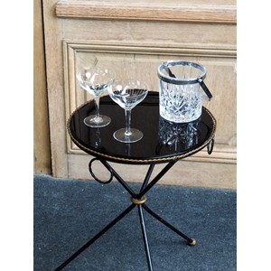 Guéridon en métal et verre n°16