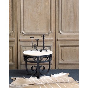 Guéridon en marbre et fer n°159