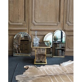 Sacha, le guéridon doré en bois n°17