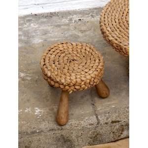 Ensemble table et tabouret en cordage n°445