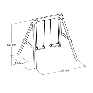 Portique double yuna marron