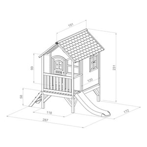 Maisonnette axi house marron