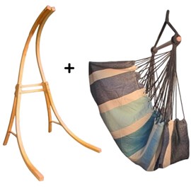 Support bois mélèze avec hamac chaise marine