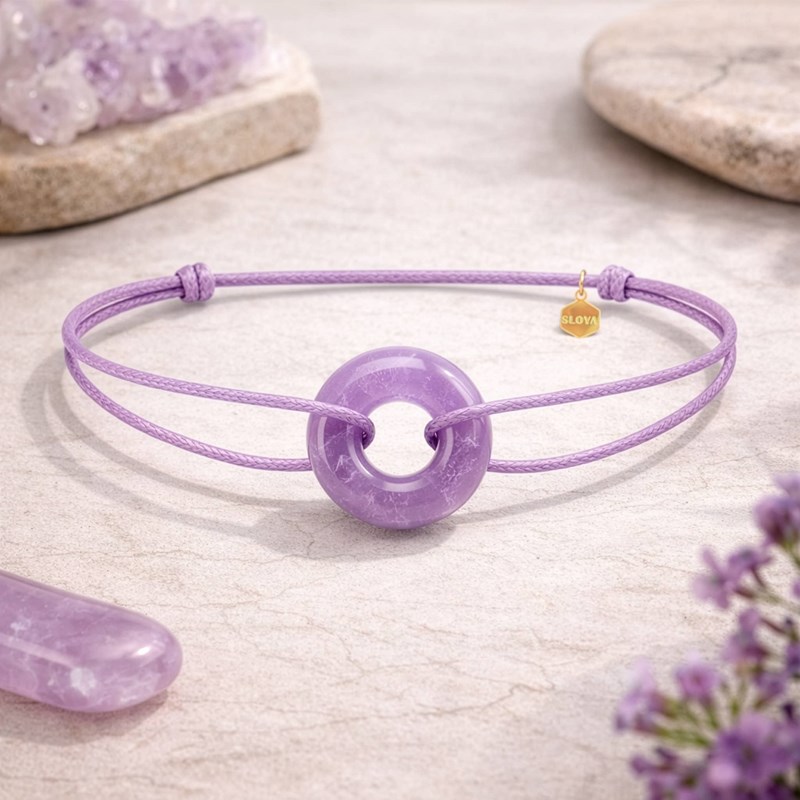 Sloya - Bracelet orya en pierre améthyste