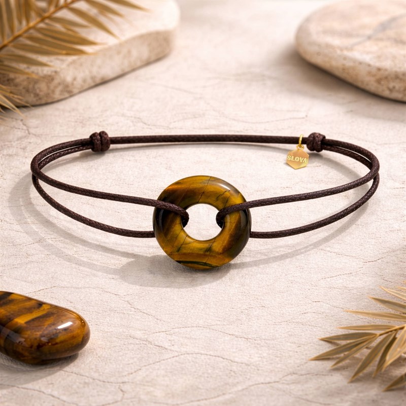 Bracelet orya en pierre oeil de tigre