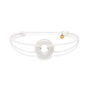 Bracelet orya en pierre agate blanche