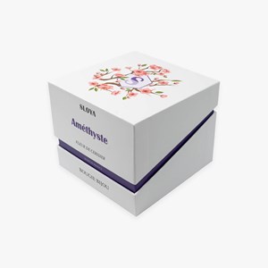 Bougie bijou pierres améthyste - parfum fleur de cerisier