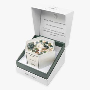 Bougie bijou pierres agate - parfum raisin divin