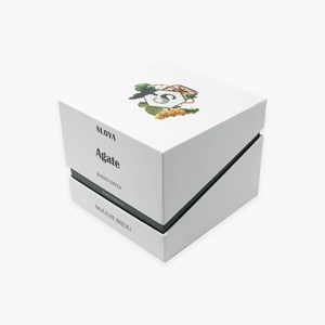 Bougie bijou pierres agate - parfum raisin divin