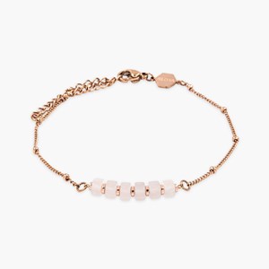 Bougie bijou pierres quartz rose - parfum monoï des îles