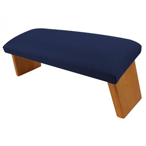 Banc de méditation en bois - bleu