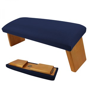 Banc de méditation en bois - bleu