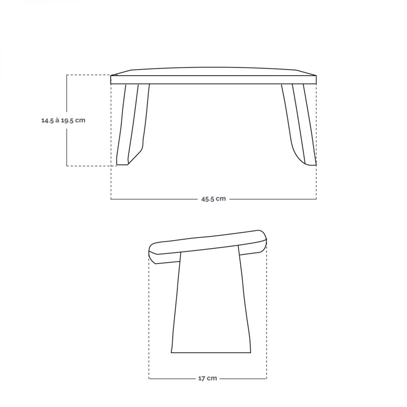 Banc de méditation, yoga pliant (Vivezen) - Image 1