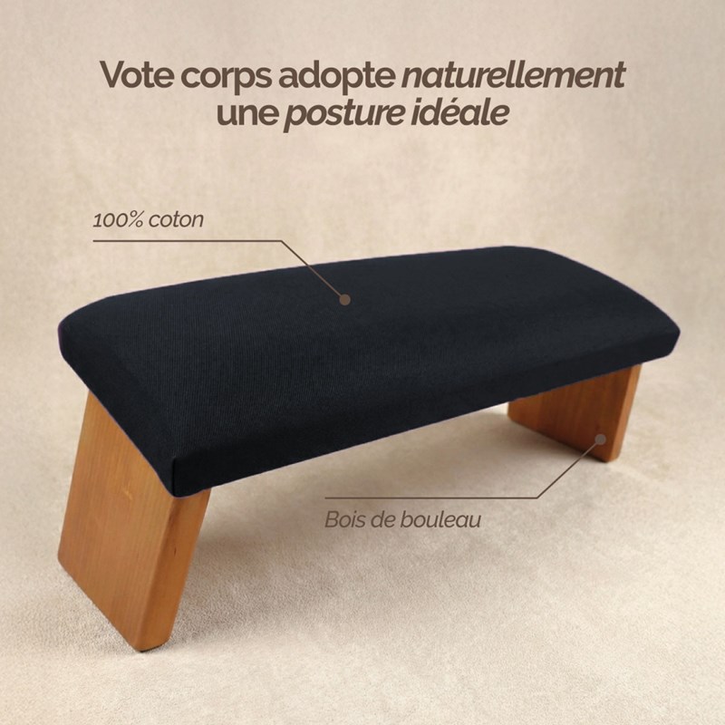 Banc de méditation, yoga pliant (Vivezen) - Image 2