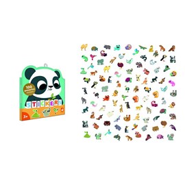 100 autocollants - animaux exotiques