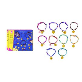 10 bracelets en ruban fleuri