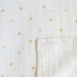 Maxi lange en coton bio couronne (120 x 120 cm)