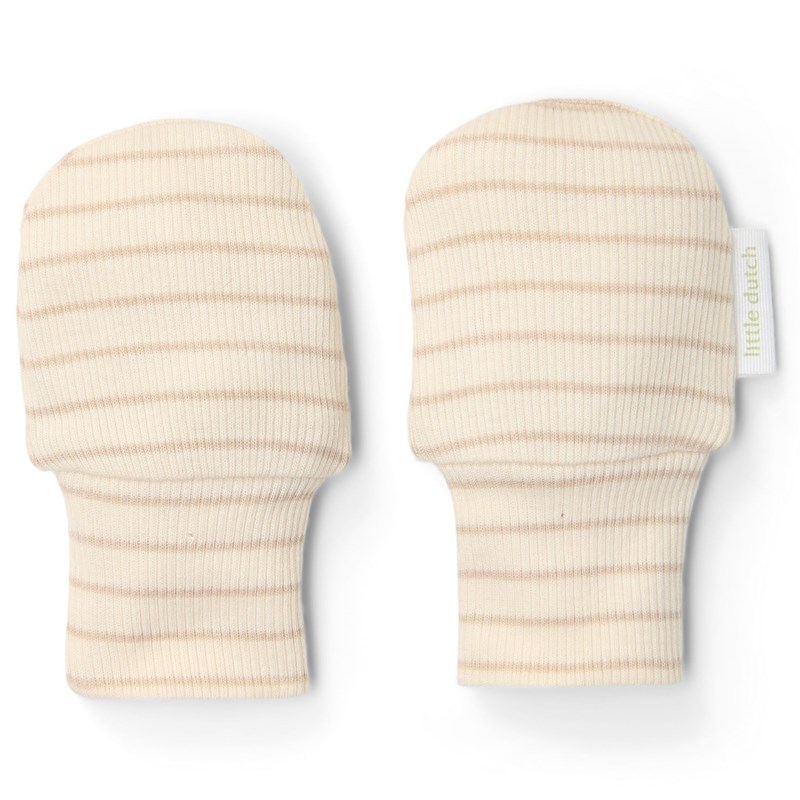 Moufles anti-griffures soft beige stripe (one size)