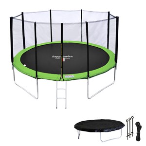 Trampoline ø 370cm réversible bleu&nbsp;vert perth avec accessoires