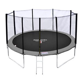 Trampoline ø 370cm réversible gris&nbsp;rose perth avec accessoires